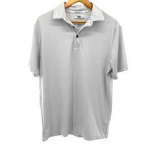 Rorie Whelan Golf Mens White‎ Black Micro Dot Performance Polo Shirt Size Medium